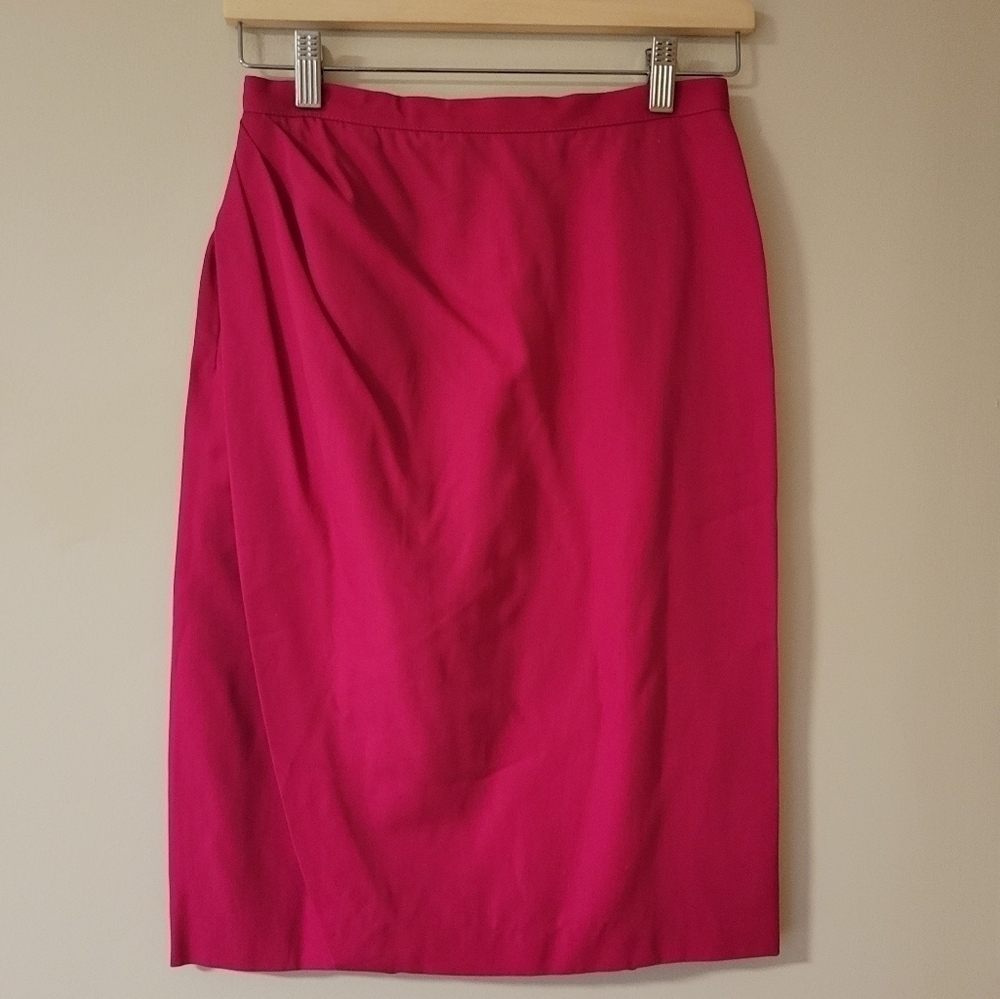 Vintage Armani Pink Tulip Wrap Pencil Skirt